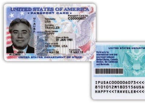 DOS began issuing a new UNITED STATES PASSPORT CARD in 2008 to facilitate travel into the U.S. by land and sea from Canada, Mexico and much of the Caribbean.