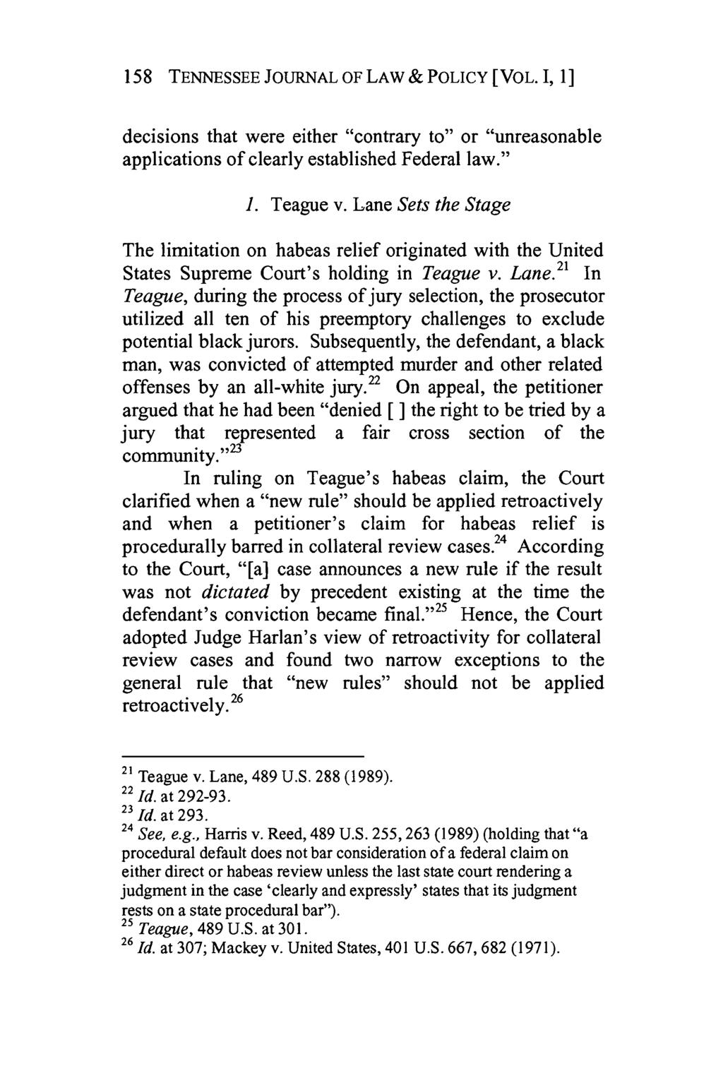 Tennessee Journal of Law and Policy, Vol. 1, Iss. 1 [2004], Art. 6 158 TENNESSEE JOURNAL OF LAW & POLICY [VOL.