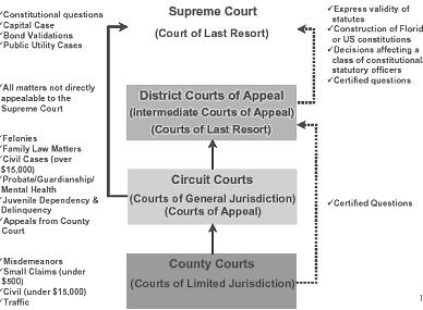 The Florida Judicial System Supreme Court (Court of Last Resort) District Courts of