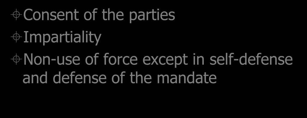 3 Basic Principles Consent of the parties Impartiality