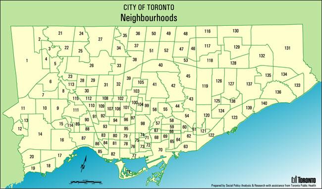 Appendix A: City of Toronto Neighbourhoods and neighbourhood characteristics for 2006 NEIGH ID# Neighbourhood Name Total Population Gini Coefficient Average Household Income Aboriginal services