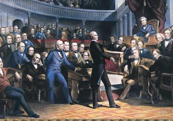 Interpreting the Visual Record Clay s compromise In 1850 Senator Henry Clay once again urged Congress to compromise on the issue of slavery in the territories.
