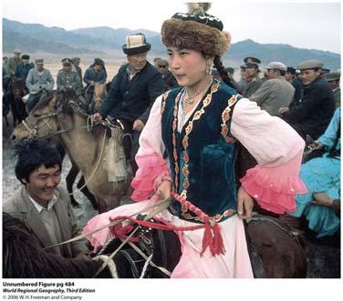 Sociocultural Issues Turkic-Speaking Peoples Many of these people, such as the Uygurs and Kazakhs, remain nomadic.