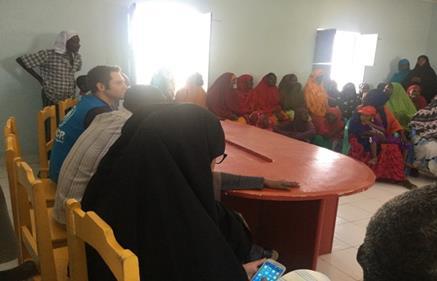 Salama1&2 community attended heath center continuity meeting Male FGD participants Photo: (James Ferguson) UNHCR, together with Puntland Gender-Based Violence Information Management System (GBVIMS)