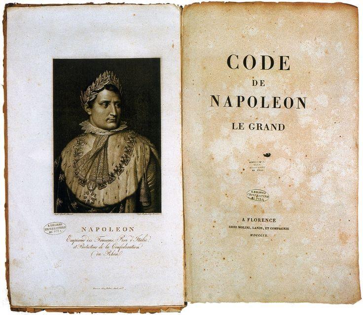 March 1804 Napoleonic Code 1. 2. 3.