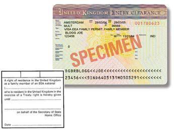 Entry Clearance certificate for family members of EEA or Swiss