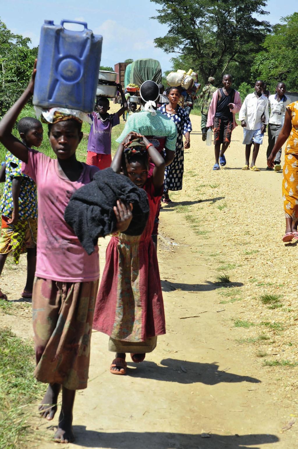Influx of Congolese refugees from the Democratic