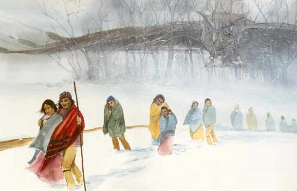 The Cherokee rejected s plan The Trail of Tears The Cherokee delayed moving. In the fall of 1837 Federal troops forced 16000 Cherokee to relocate.