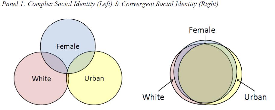 Figure 1: Examples of Overlapping Social Identities, and Convergent Partisan Identities In complex social/partisan