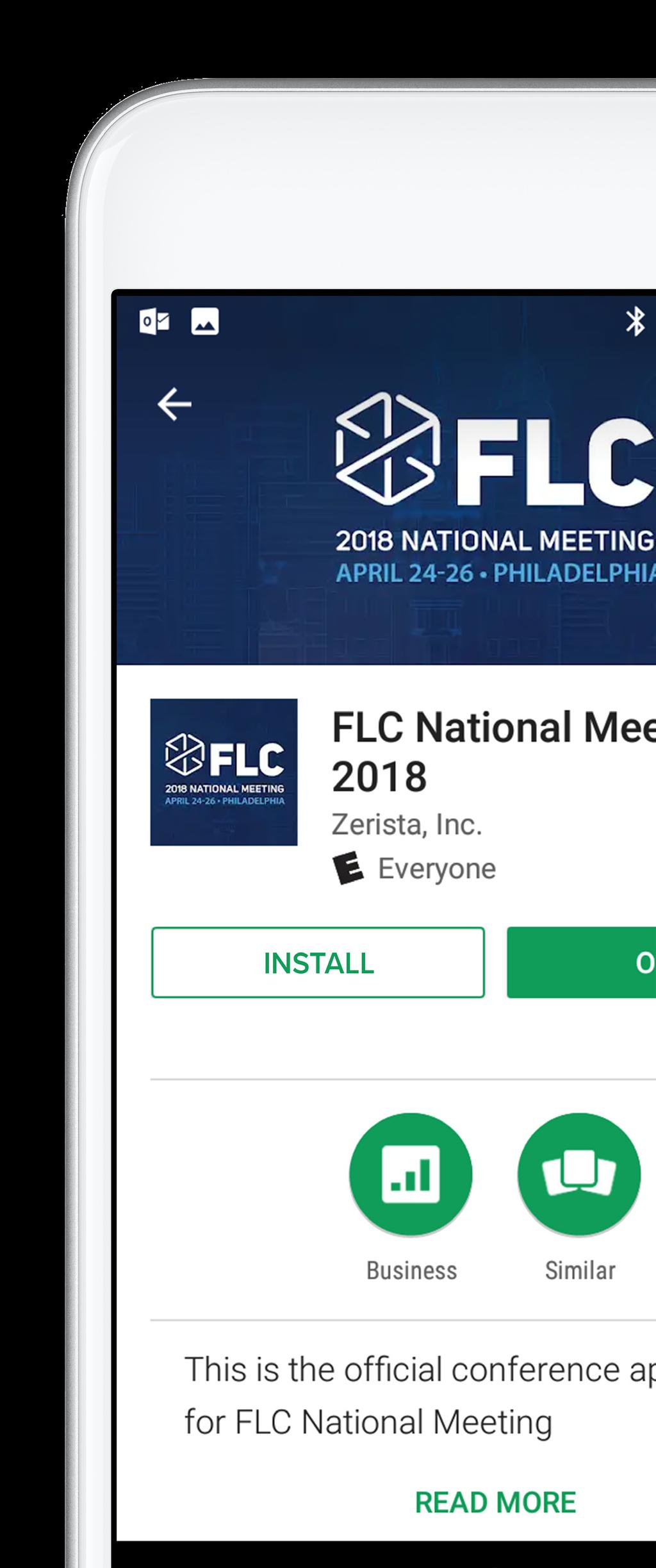 AVAILABLE ON ALL PLATFORMS To download the FREE meeting mobile app, search FLC national
