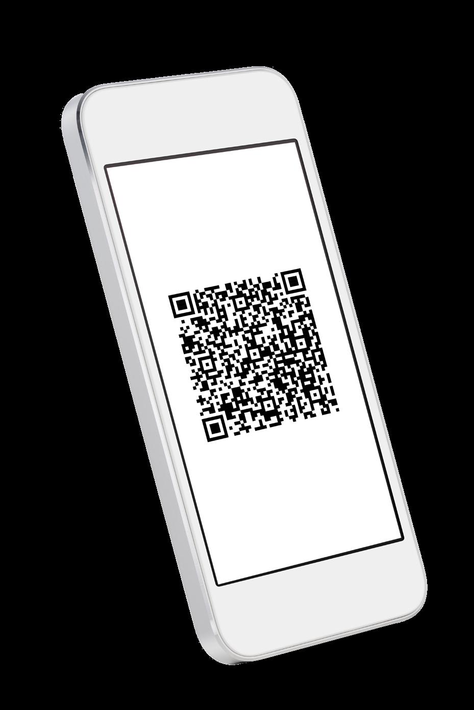 screen a slight distance away from the QR code you