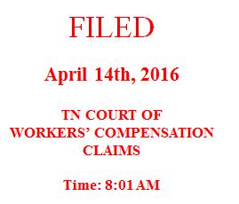 ) ) ORDER GRANTING MOTION TO DISMISS THIS CAUSE came before the undersigned Workers Compensation Judge on April 12, 2016, for a telephonic hearing on the Motion to Dismiss pursuant to Tennessee