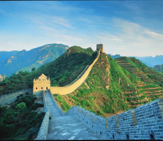 Visualizing History The Great Wall of China at Huang Ya Guan, a view of a section of the