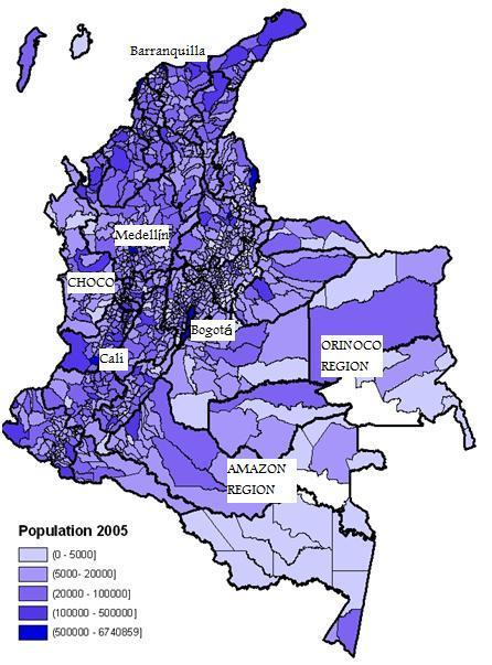 transfer of rural population to urban locations (Chackiel and Villa, 1993 cited by Florez, 2000). This transfer was caused by migration and reclassification of localities.