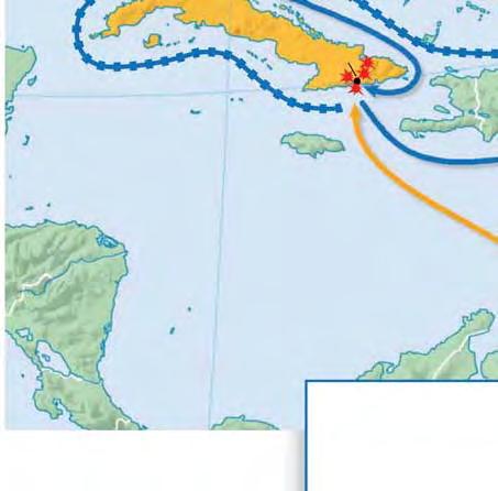 Location Where is Cuba located in relation to the United States? 2. Location In the war, the United States launched its first attack against the Philippine Islands.