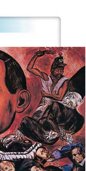 Contrasting How is Orozco s portrayal of the imperialists different from his portrayal of the forces of independence? 2.