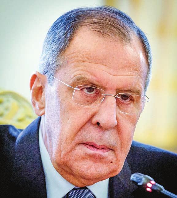12 WORLD Lavrov says spy poisoning could be in interests of UK govt Russian Foreign Minister Sergei Lavrov.