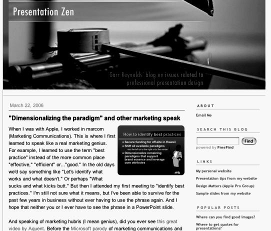 Presentation Zen How Do You Find Blogs? Google Blog Search Yahoo!