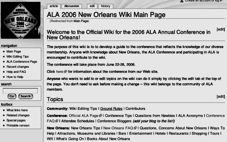 ALA Conference Wiki CDLC Conference Wiki Wikipedia