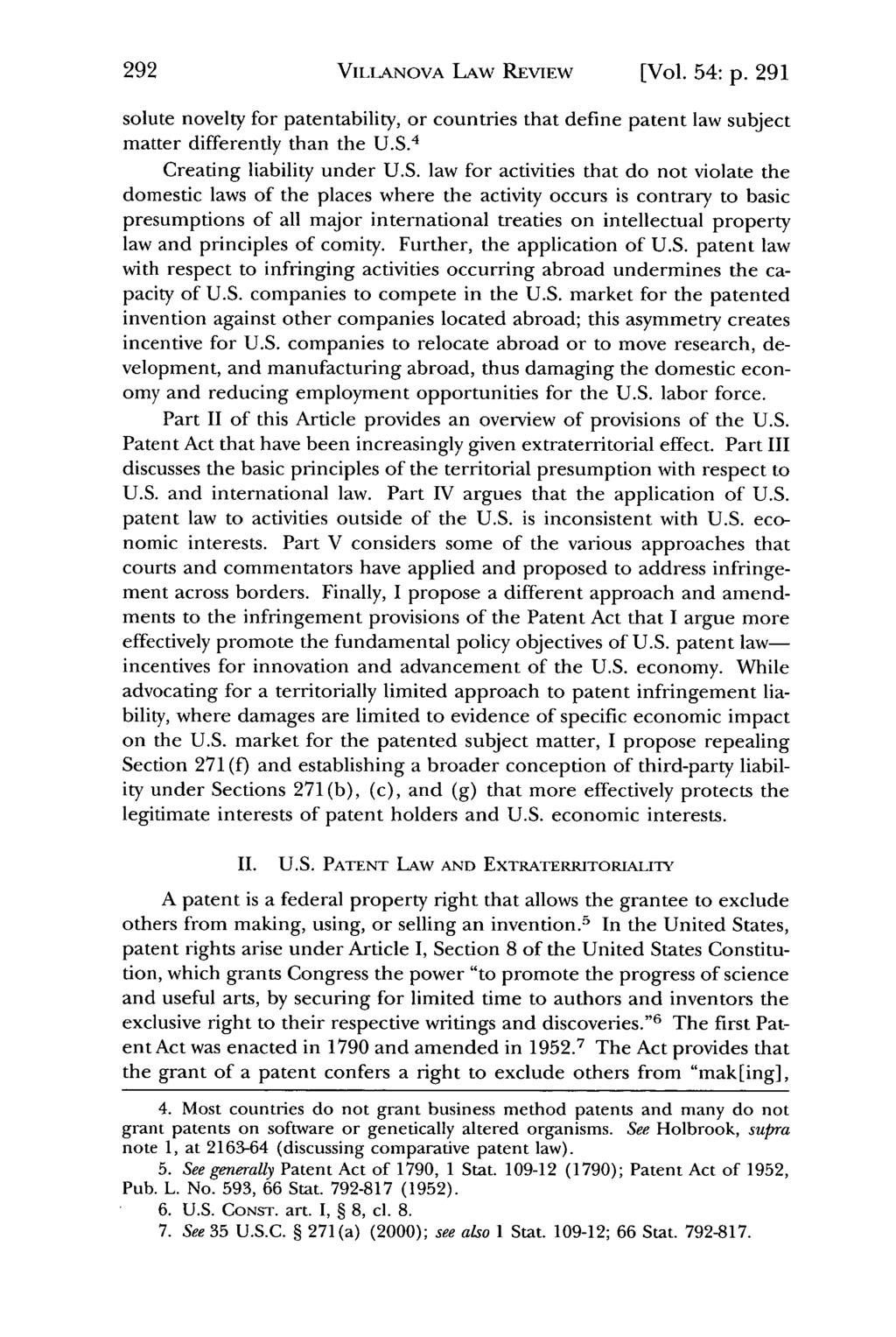 Villanova Law Review, Vol. 54, Iss. 2 [2009], Art. 3 VILLANOVA LAWAT REVIEW [Vol. 54: p.