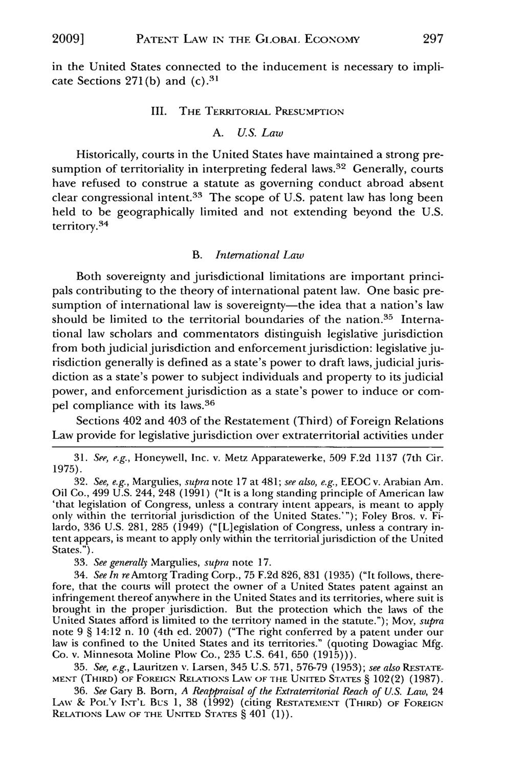 2009] Keyhani: Patent Law in the Global Economy: A Modest Proposal for U.S.