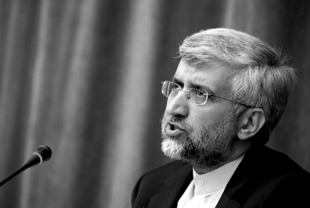 Head Iranian nuclear negotiator Saeed Jalili speaks at the Moscow State Institute of International Relations Sept. 19, 2011.