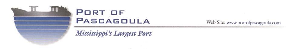 INSTRUCTIONS FOR LICENSE APPLICATIONS PORT OF PASCAGOULA, MISSISSIPPI (228) 762-4041 Each company providing a service or services and desiring to do business on or in connection with the Port of
