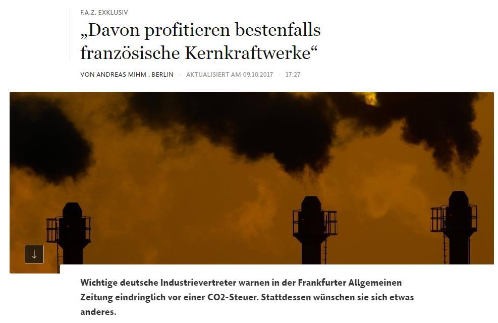 THE INDUSTRY TAKES CLEAR POSITION IN THE DEBATE http://www.faz.
