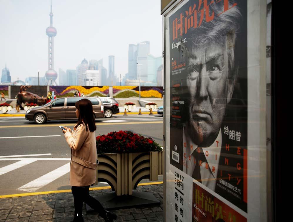 Prospect: The Trump administration is likely to take a new and more self-assertive stand with regard to U.S. interests in Asia. Source: Aly Song, Reuters.