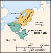 Orange regained its former position. The Low Countries in 1787 Social divisions among the rebels paved the way for the success of this outside intervention.