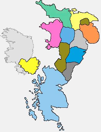 Figure 3 Electoral regions, seats and electorates.