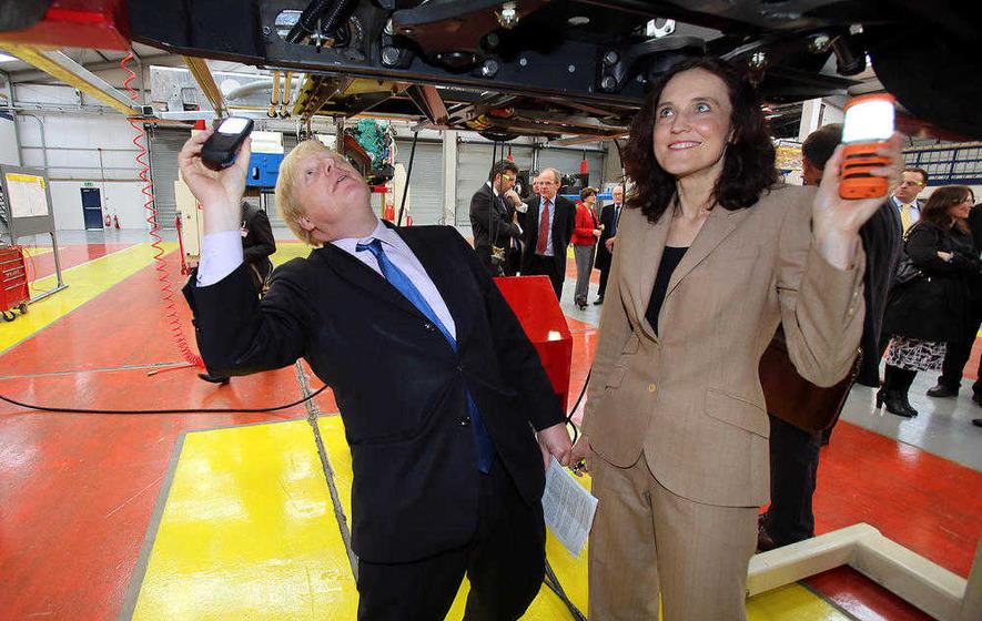 NORTHERN IRELAND NEWS Theresa Villiers bluntly told she's wrong over post-brexit border Brexit campaigners Boris Johnson and Theresa Villiers pictured during a tour of
