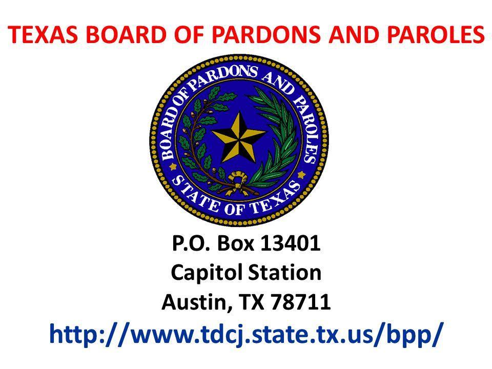 Parole 101 Board of Pardons and Parole The Board of Pardons and Paroles decides which eligible offenders to release on parole or discretionary mandatory supervision, and under what conditions.