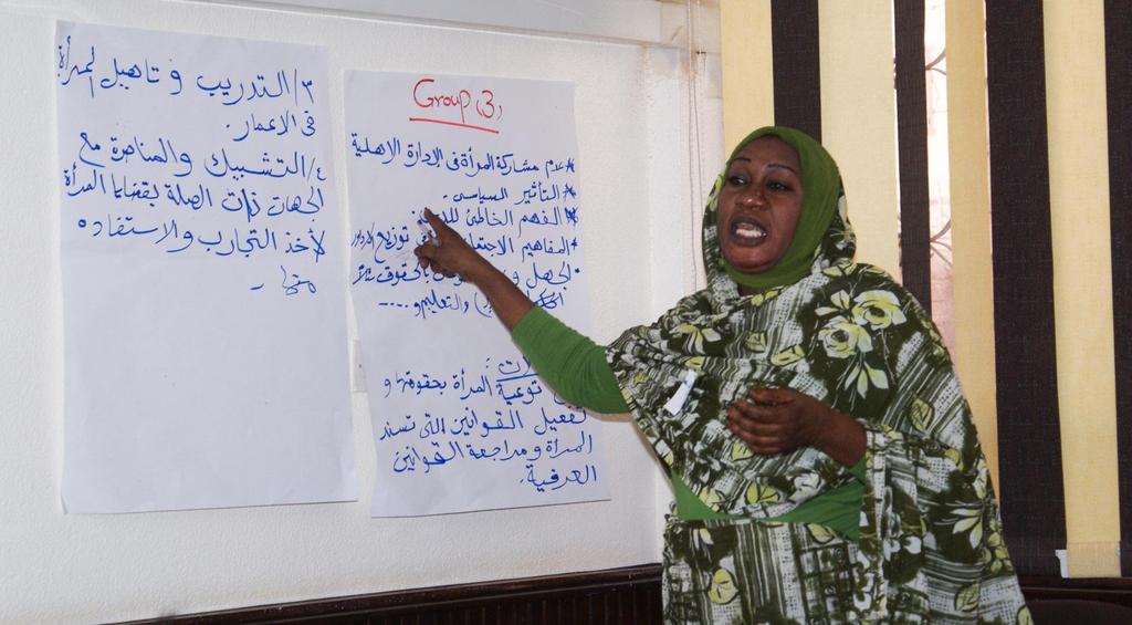Training of trainers on conflict management and gender for SWAFOD members, Khartoum, Sudan PROJECT OBJECTIVE Support members of the Sudanese Women Association for Darfur (SWAFOD) to