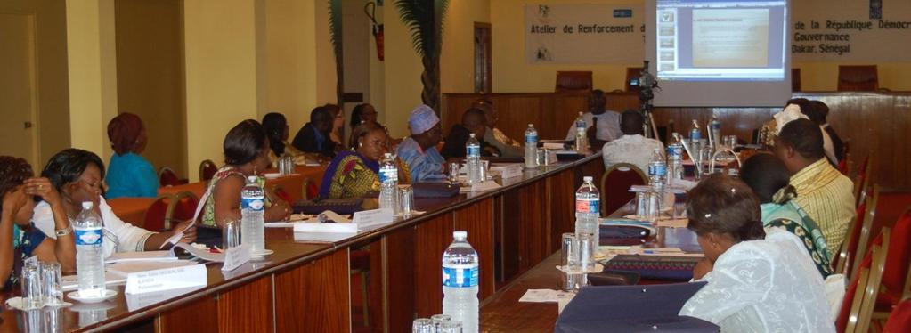 Capacity building workshop for parliamentarians from all provinces of DRC in partnership with UNDEF, Dakar, Senegal PROJECT OBJECTIVE Build the capacity of policy-makers at various levels, strengthen