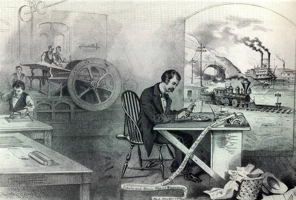 The Market Revolution: By midcentury (1850s), capital and technology were converting enough central workshops