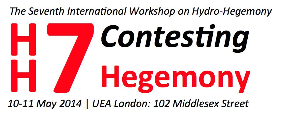 This presentation was given at the Seventh International Workshop on Hydro-Hegemony, organised by the London Water Research Group and the University of East Anglia 10-11 May 2014.