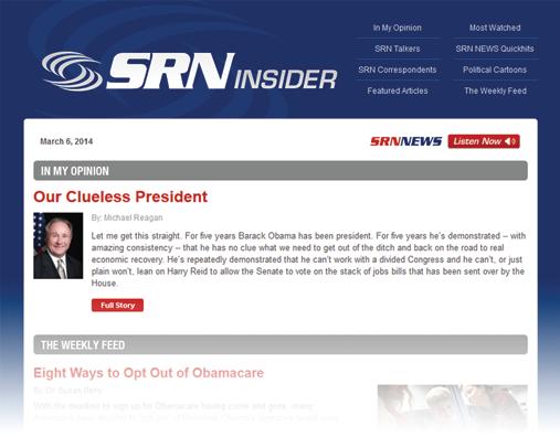 EMAIL LISTS Targeting Conservatives The SRN Insider A weekly newsletter featuring news, commentary, political cartoons, and video to keep users informed and educated about national and world events.
