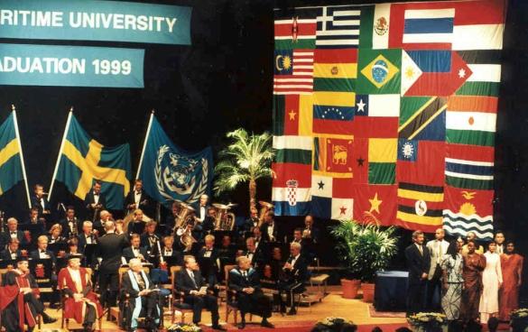 WORLD MARITIME UNIVERSITY Women take the helm at WMU's 1999 graduation ceremony The WMU Choir sings the University's song Seventeen women were among the 106 students from 50 different countries who