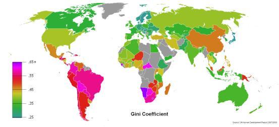 GINI GERD Financed by Government, Selected OECD