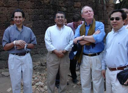 Board, and H.E Vongsey Vissoth, Deputy General Director of MEF enjoy the beauty of Ta Prohm temple Mr.