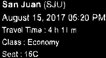 August 17, 2017 AA Record Locator XWSNPP Reservation Name SJU/JFK Yui,r r«:r.fjrti -i! Jtor i :i yt^i.