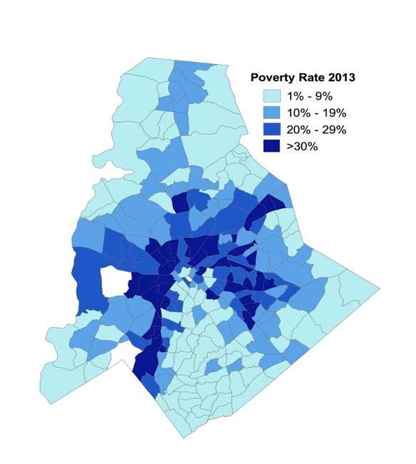 We Are Segregated by income There are concentrated areas of