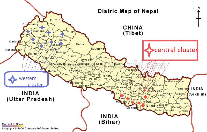 Project Area Number of Project Districts: 15 Western Cluster:- Bajhang, Bajura, Baitadi, Asham, Doti, Mugu,