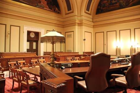 During the renovation, the Court heard oral arguments almost exclusively in the Minnesota Judicial Center (with the exception of special events at Minnesota law schools and high schools).
