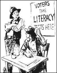 15 th Amendments, outlawed literacy test.