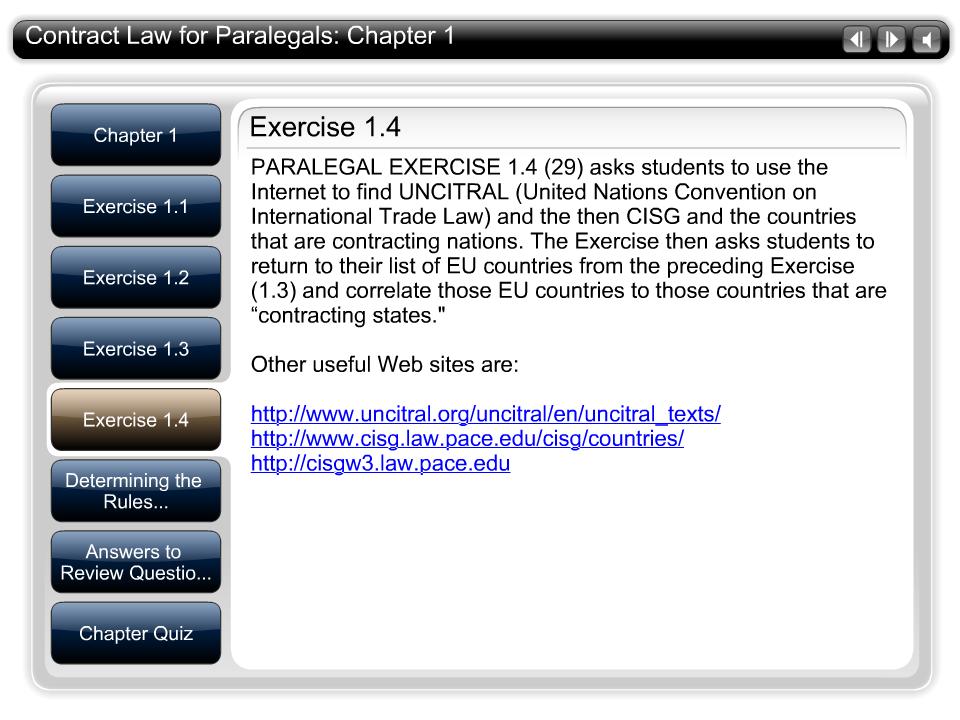 Exercise 1.4 Tab Text PARALEGAL EXERCISE 1.