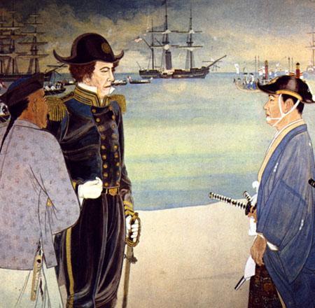 Meiji Japan The arrival of the American navy scared the Japanese into modernizing and industrializing. This led to the Meiji Restoration.