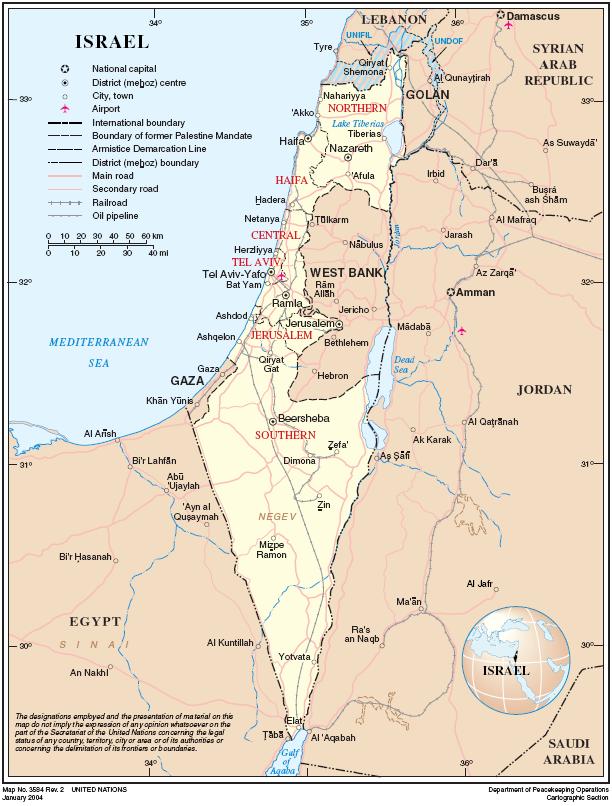 Map of Israel Source: UN Cartographic Section More maps