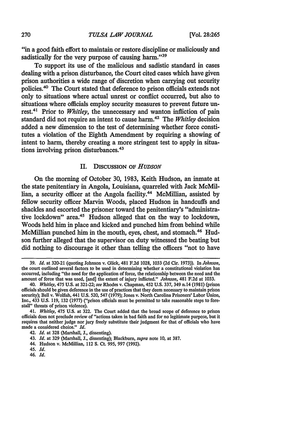 Tulsa Law Review, Vol. 28 [1992], Iss. 2, Art. 3 TULSA LAW JOURNAL [Vol.